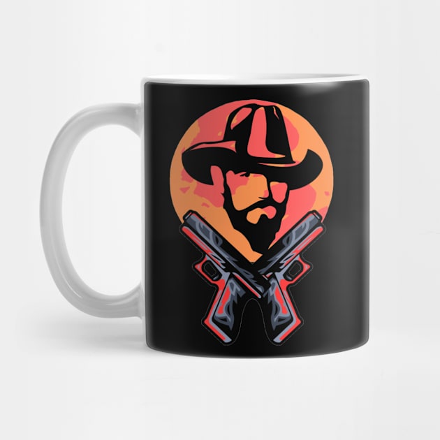 Classic cowboy guns logo by TeeProDesigns